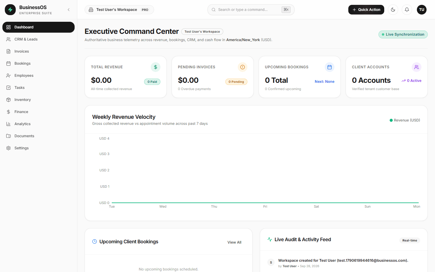 BusinessOS — application preview